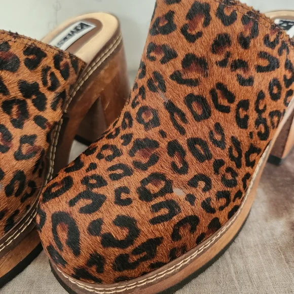 Vintage Riverstone Cheetah Platform Mules - Picture 7 of 13
